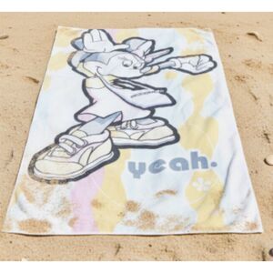 Vintage Franco Minnie Mouse “Yeah” Graphic Beach Towel 1980s Disney